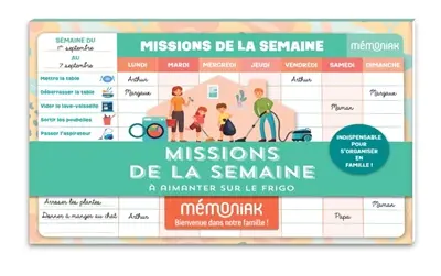 Missions de la semaine Mémoniak : bloc aimanté à compléter