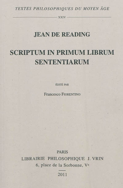 Scriptum in primum librum sententium