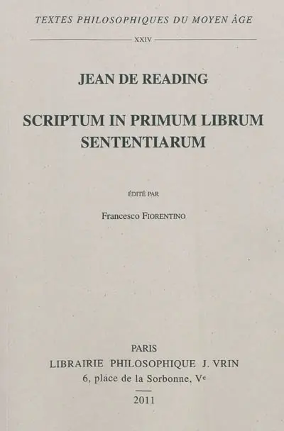 Scriptum in primum librum sententium