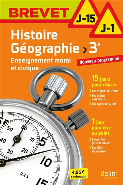 Histoire géographie, enseignement moral et civique 3e : nouveau programme
