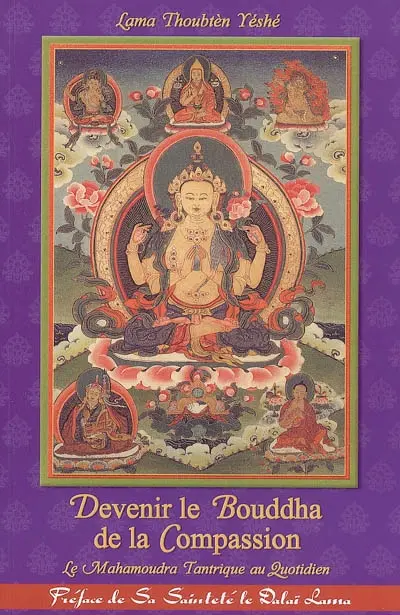 Devenir le Bouddha de la compassion : la mahamoudra tantrique au quotidien : un commentaire de la pratique appelée Le yoga de l'inséparabilité du maître spirituel et d'Avalokitèshvara, une source de toutes les réalisations écrite par Sa Sainteté le dalaï-lama...