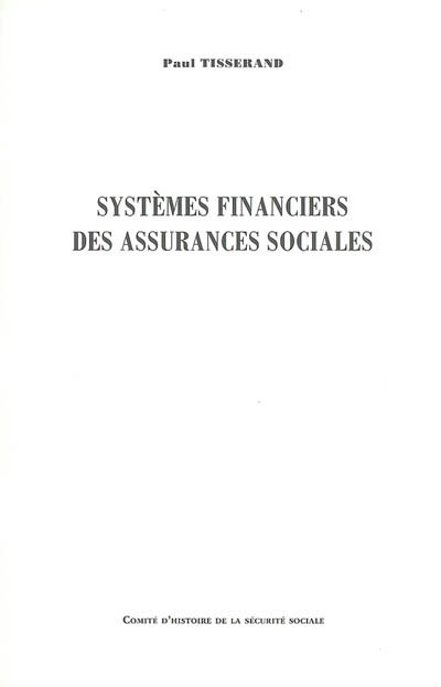 Systèmes financiers des assurances sociales