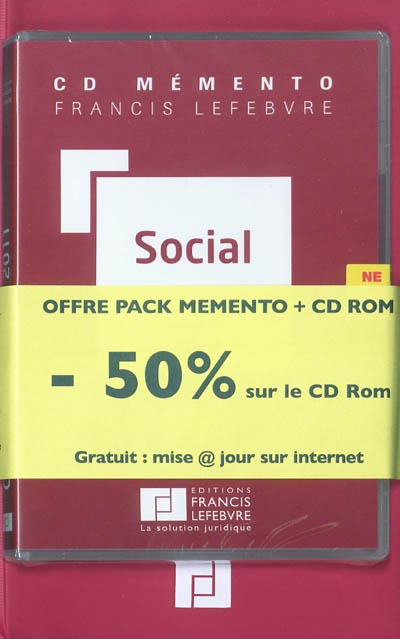 Pack social 2011 : mémento + CD-ROM + mise à jour gratuite sur Internet