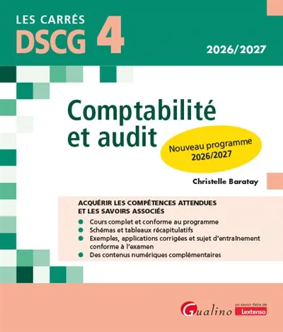 Comptabilité et audit, DSCG 4 : nouveau programme 2026-2027