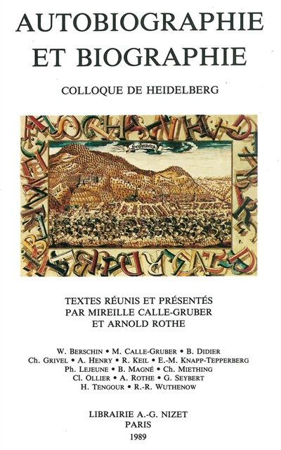 Autobiographie et biographie : actes