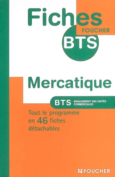 Mercatique, BTS management des unités commerciales