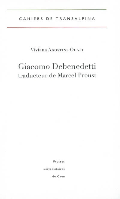 Giacomo Debenedetti traducteur de Marcel Proust