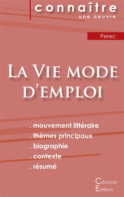 Fiche de lecture La Vie mode d'emploi de Perec (analyse littéraire de référence et résumé complet)