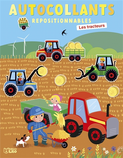 Les tracteurs : autocollants repositionnables