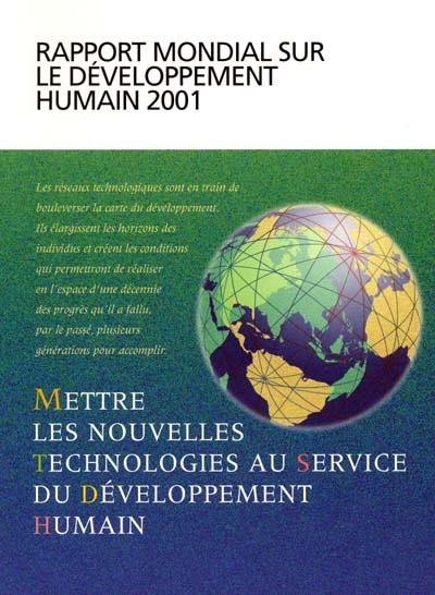 Rapport mondial sur le développement humain 2001 : mettre les nouvelles technologies au service du développement humain