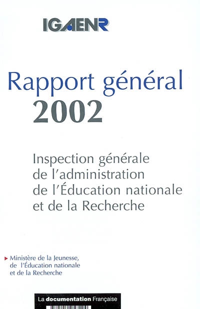 Rapport général 2002 : novembre 2002