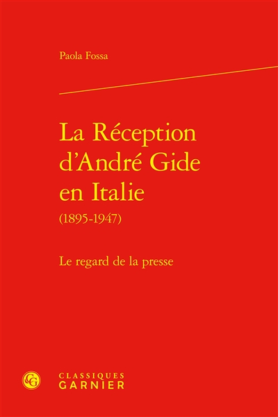 La réception d'André Gide...