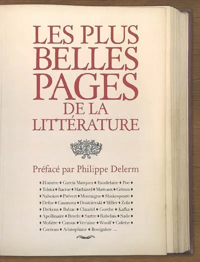 Les plus belles pages de la littérature