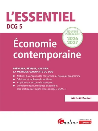Economie contemporaine, DCG 5 : nouveau programme 2026-2027