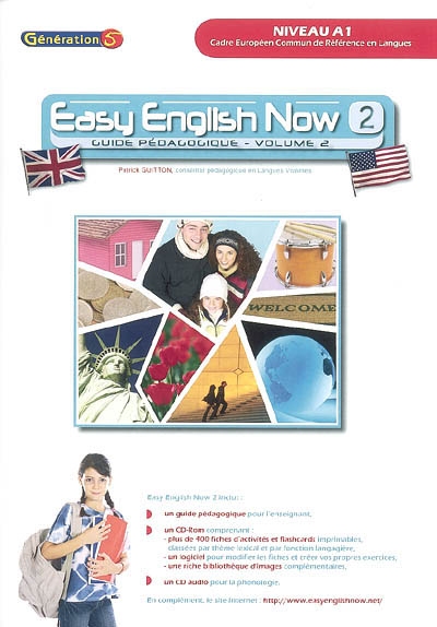 Evolu fiches. Easy English now, Cadre européen commun de référence en langue niveau A1 : guide pédagogique. 2