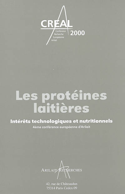 Les protéines laitières : intérêts technologiques et nutritionnels