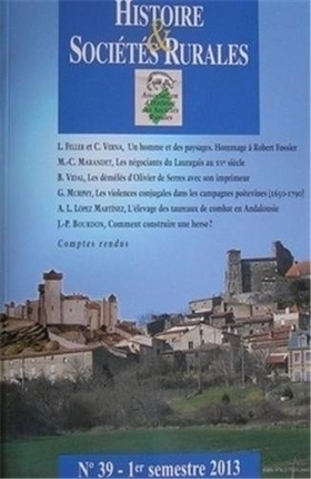 Histoire & sociétés rurales, n° 39