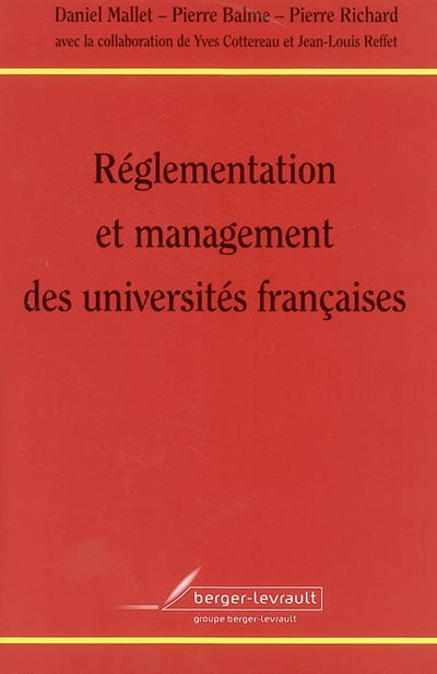 Règlementation et management des universités françaises