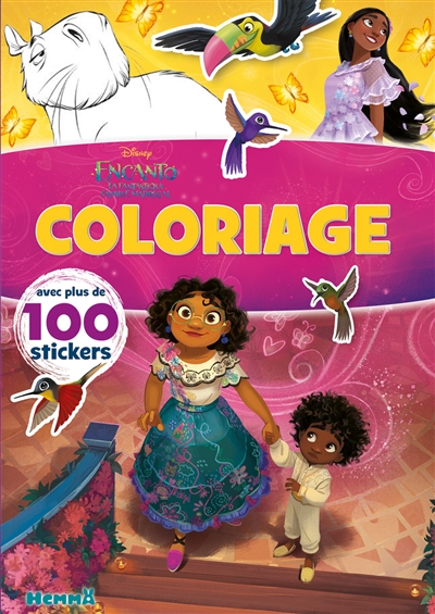 encanto : la fantastique famille madrigal : coloriage avec plus de 100 stickers