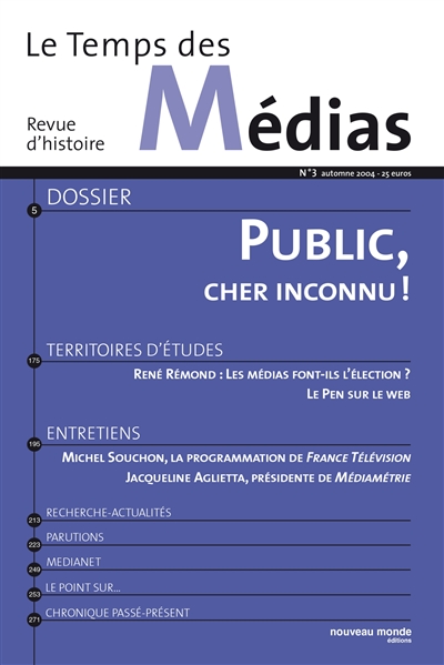 Temps des médias (Le), n°...