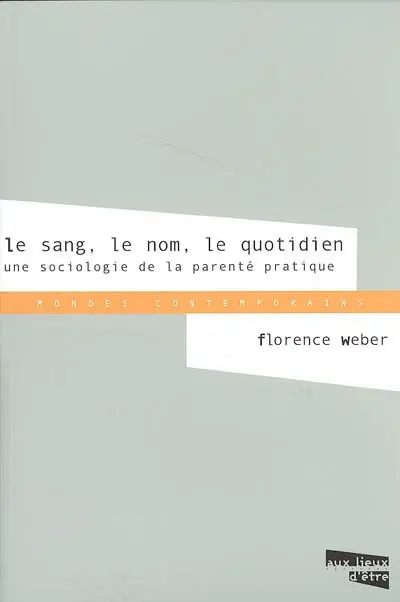 Le sang, le nom, le quotidien : une sociologie de la parenté pratique