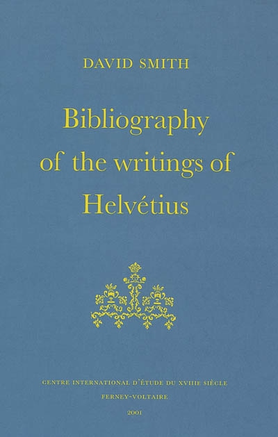 Bibliography of the writings of Helvétius