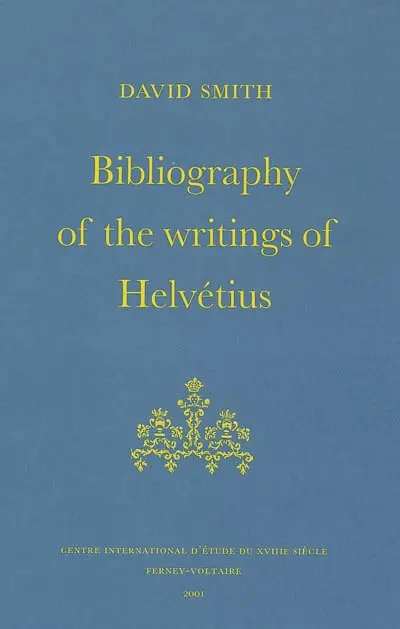 Bibliography of the writings of Helvétius