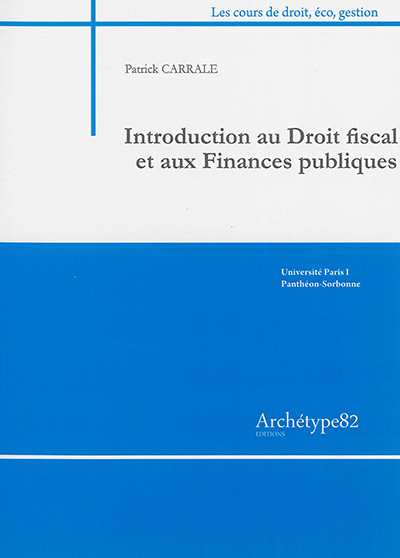 Introduction au droit fiscal et aux finances publiques