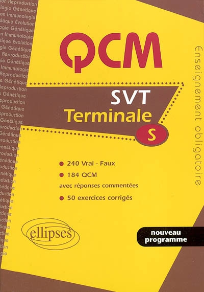 QCM SVT, Terminale S : enseignement obligatoire