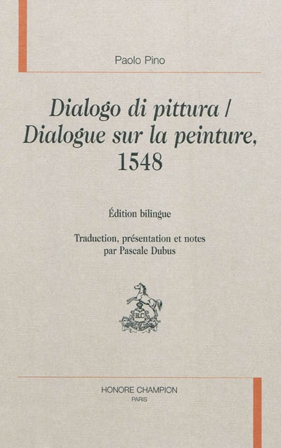 Dialogo di pittura. Dialogue sur la peinture, 1548