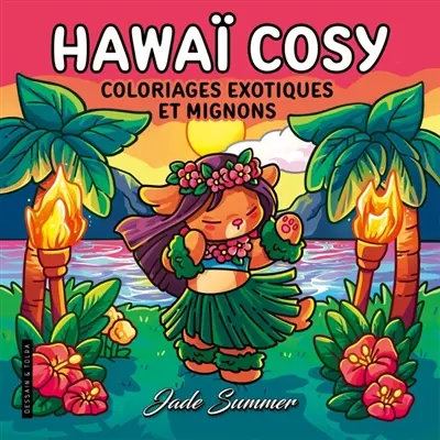 Hawaï cosy : coloriages exotiques et mignons