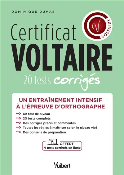 Certificat Voltaire : 20 tests corrigés