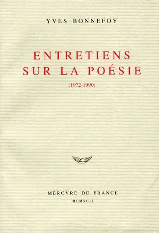 Entretiens sur la poésie