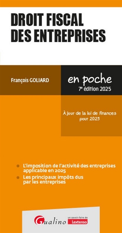 Droit fiscal des entreprises 2025