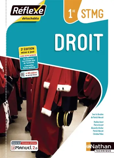 Droit 1re STMG : i-manuel 2.0, livre + licence élève