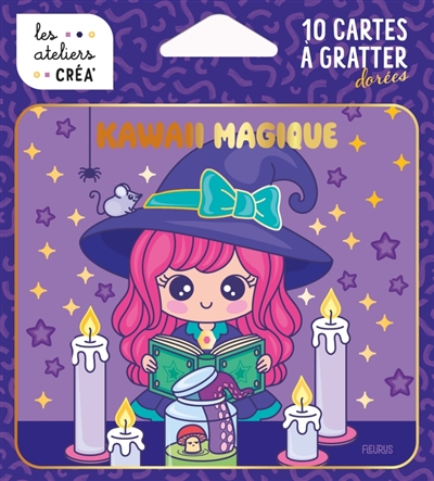 Kawaii magique : 10 cartes à gratter dorées