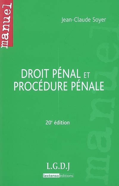 Droit pénal et procédure pénale