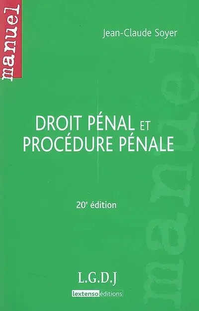 Droit pénal et procédure pénale