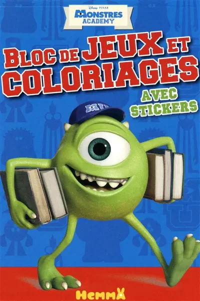 Monstres Academy : bloc de jeux et coloriages avec stickers