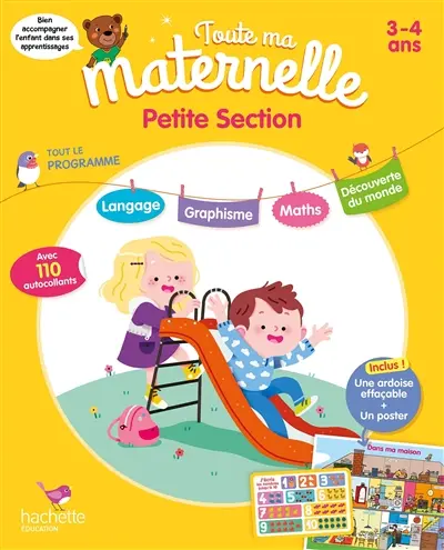 Toute ma maternelle, petite section, 3-4 ans : tout le programme : avec 110 autocollants