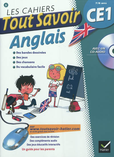 Les cahiers tout savoir anglais, CE1, 7-8 ans