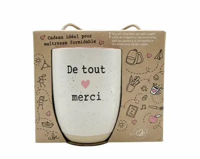 De tout coeur merci : cadeau idéal pour maîtresse formidable