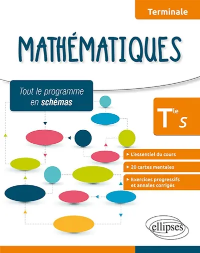 Mathématiques terminale S : l'essentiel du cours, 20 cartes mentales, exercices progressifs et annales corrigés