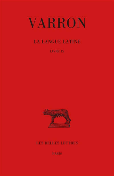 La langue latine. Vol. 5. Tome IX