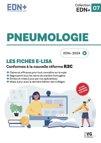 Pneumologie : les fiches e-Lisa : conformes à la nouvelle réforme R2C, EDN+ 2024