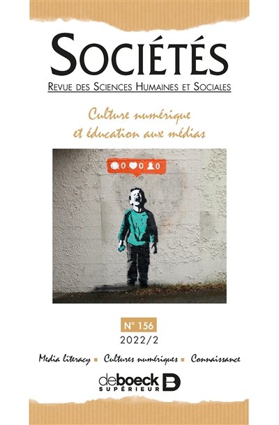 Sociétés, n° 156. Culture numérique et éducation aux médias