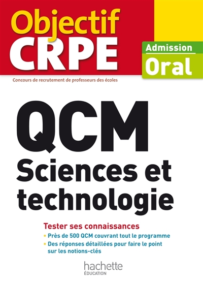 QCM sciences et technologie : admission, oral : tester ses connaissances