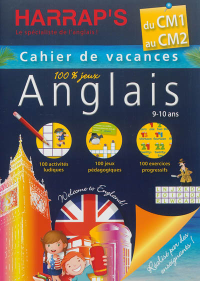 Cahier de vacances anglais Harrap's : du CM1 au CM2, 9-10 ans