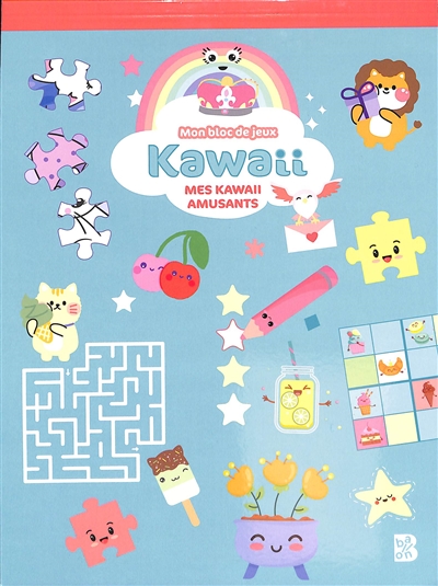 kawaii : mes kawaii amusants : mon bloc de jeux