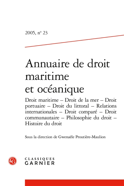 Annuaire de droit maritime...
